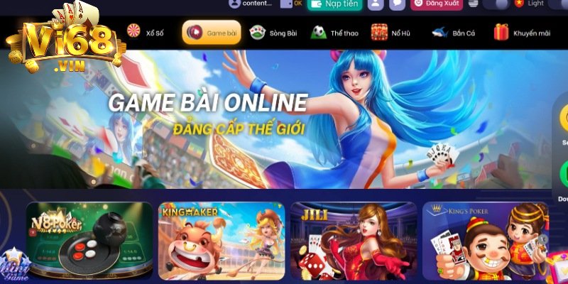 Đôi nét về game bài Vi68 cho newbie