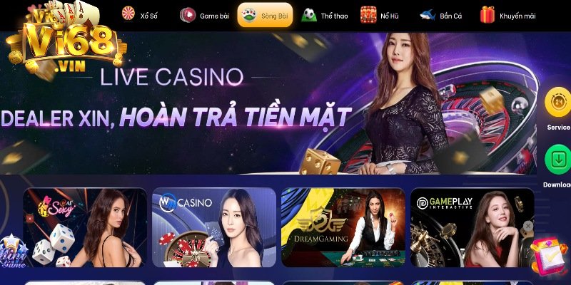 Đôi nét về Live Casino Vi68 cho newbie