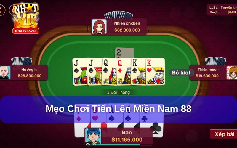 Áp dụng mẹo khi chơi Tiến Lên Miền Nam 88